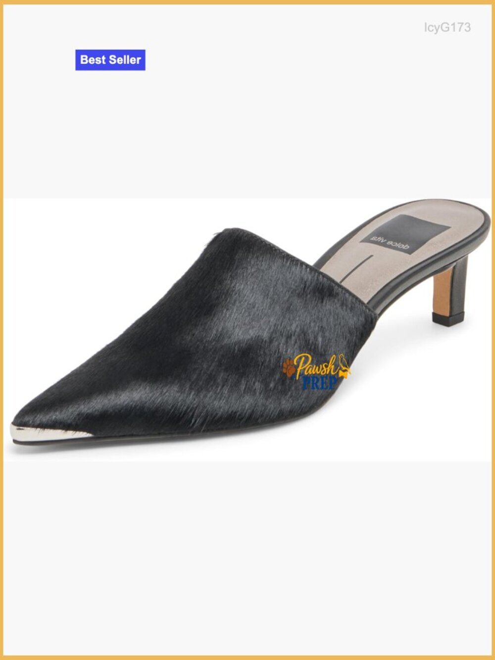 Kitten Heel Pumps with Animal Print - Cap Toe Slip-Ons - Calf Hair Dress Shoes